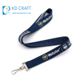 Wholesale china custom make your own logo nylon woven lanyard with lobster claw for teenagers